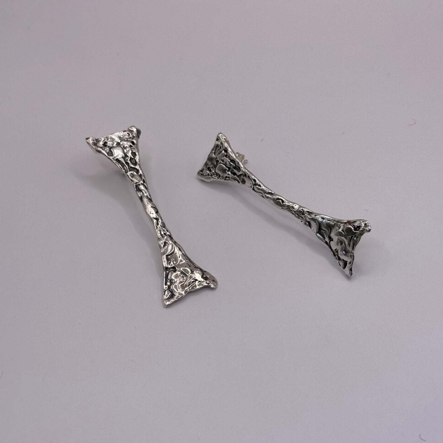 Hourglass Silver Earrings
