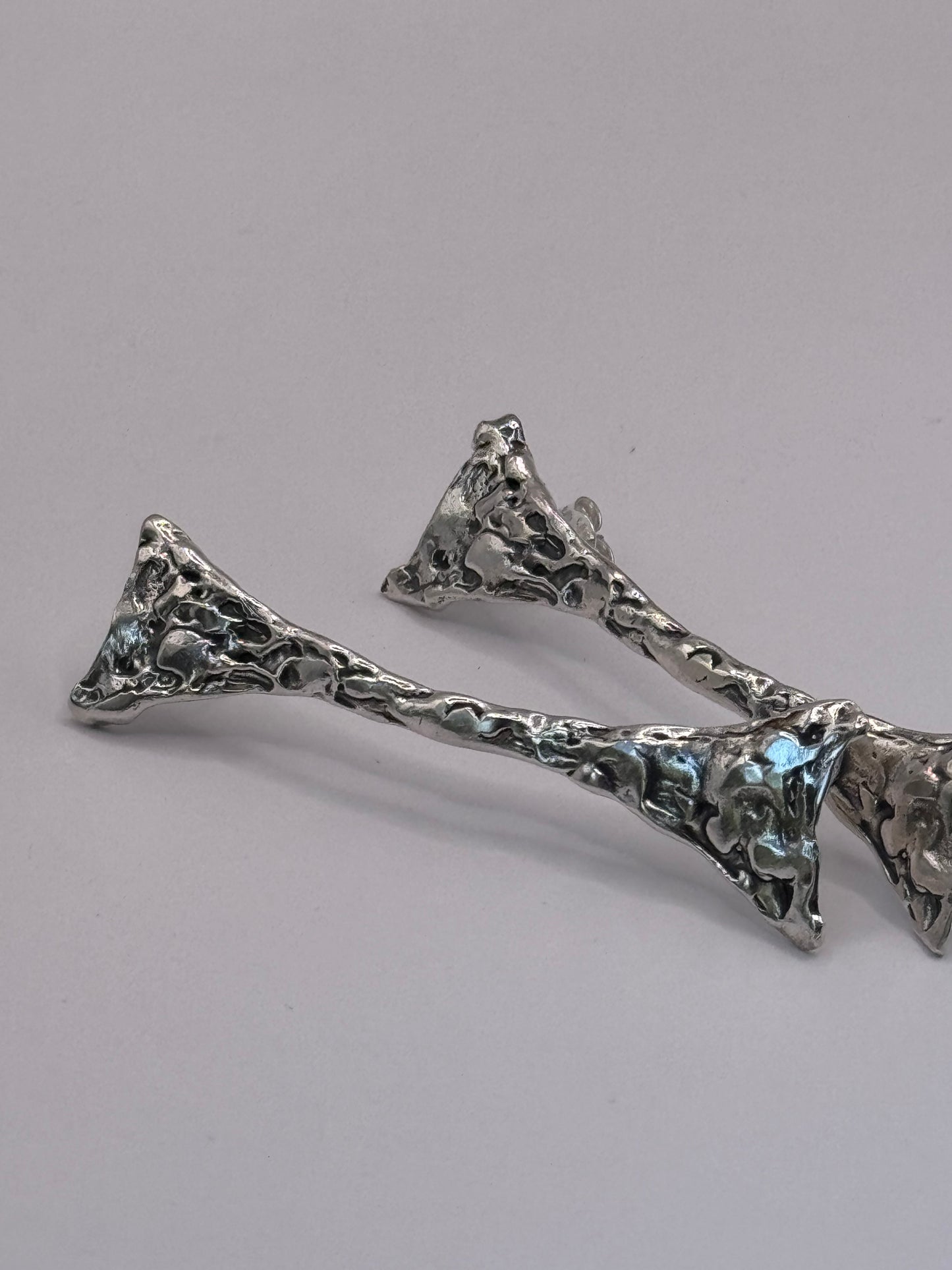 Hourglass Silver Earrings
