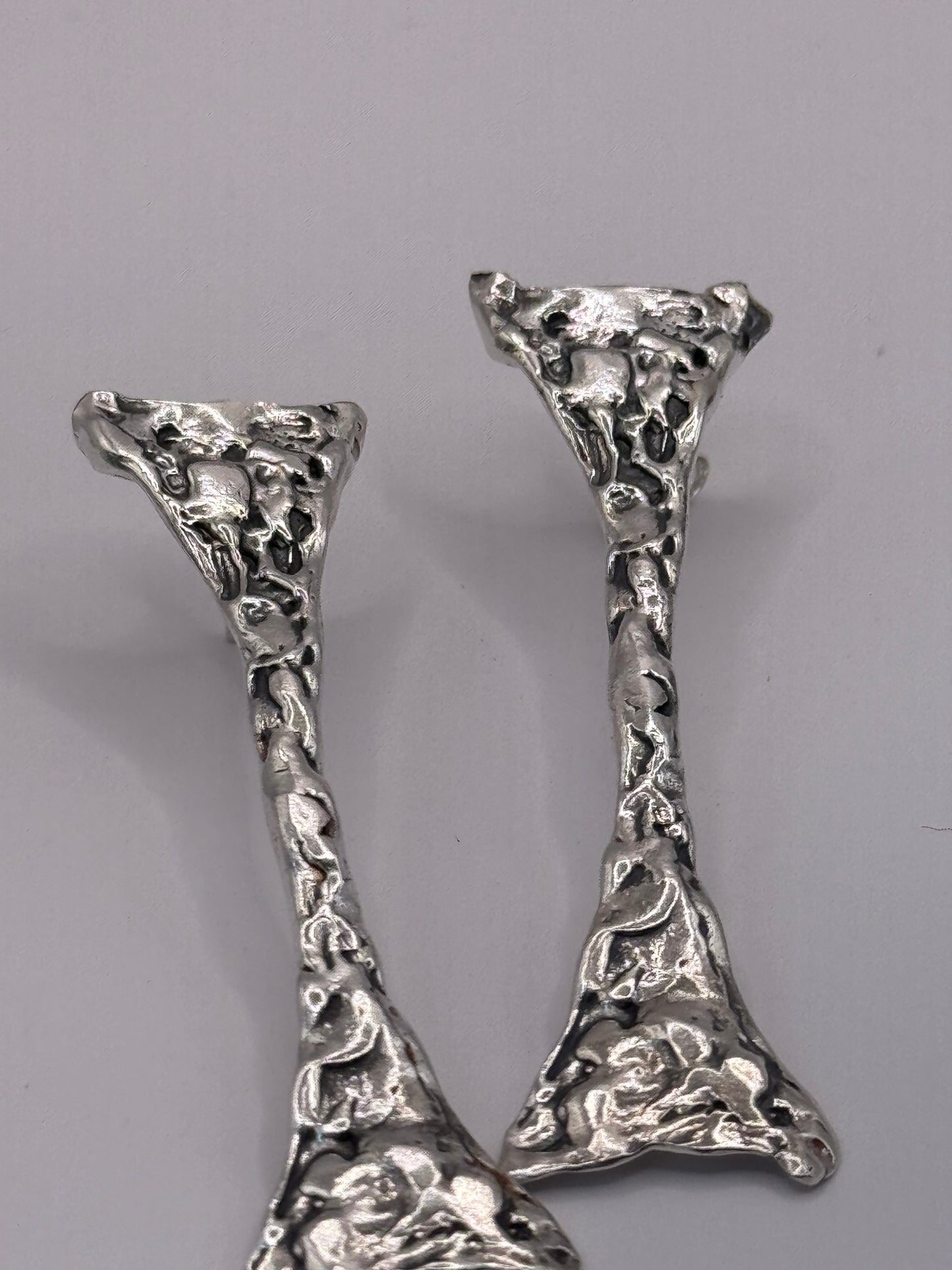 Hourglass Silver Earrings