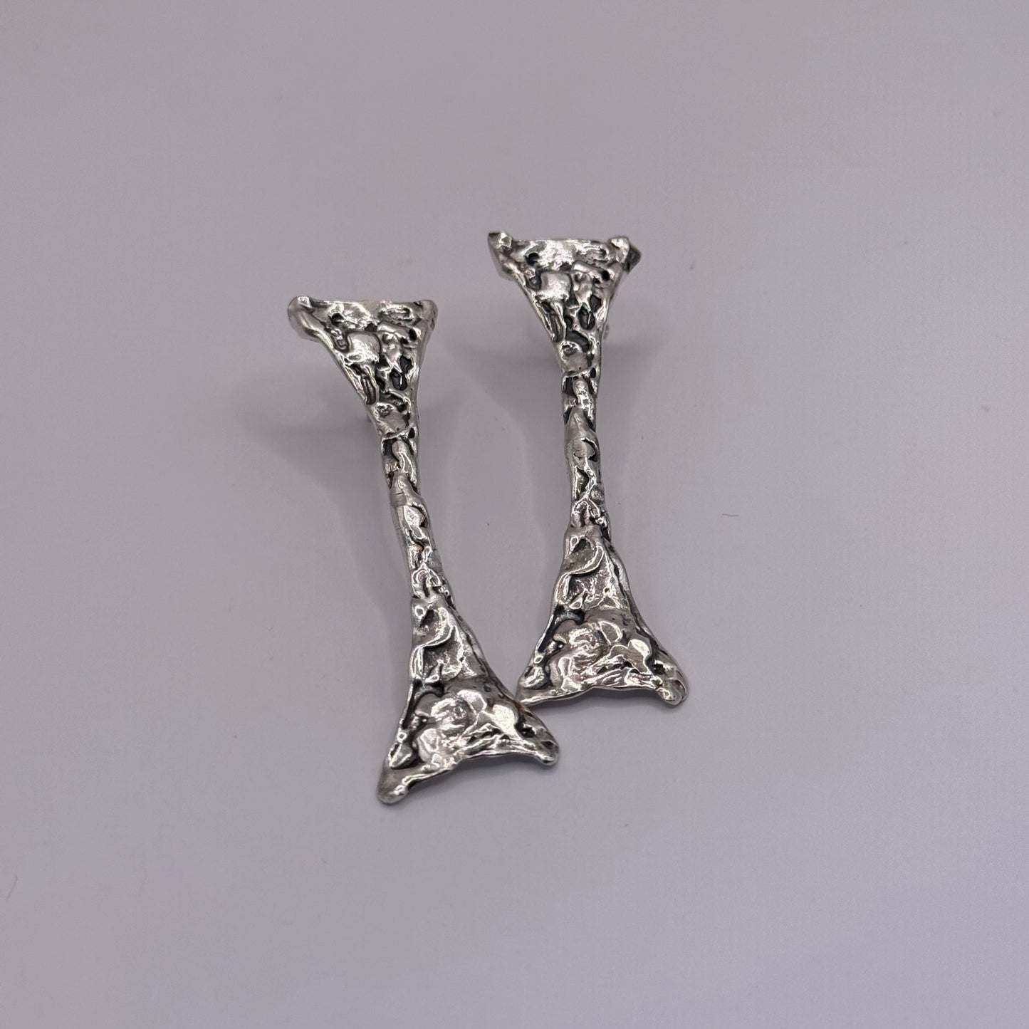 Hourglass Silver Earrings