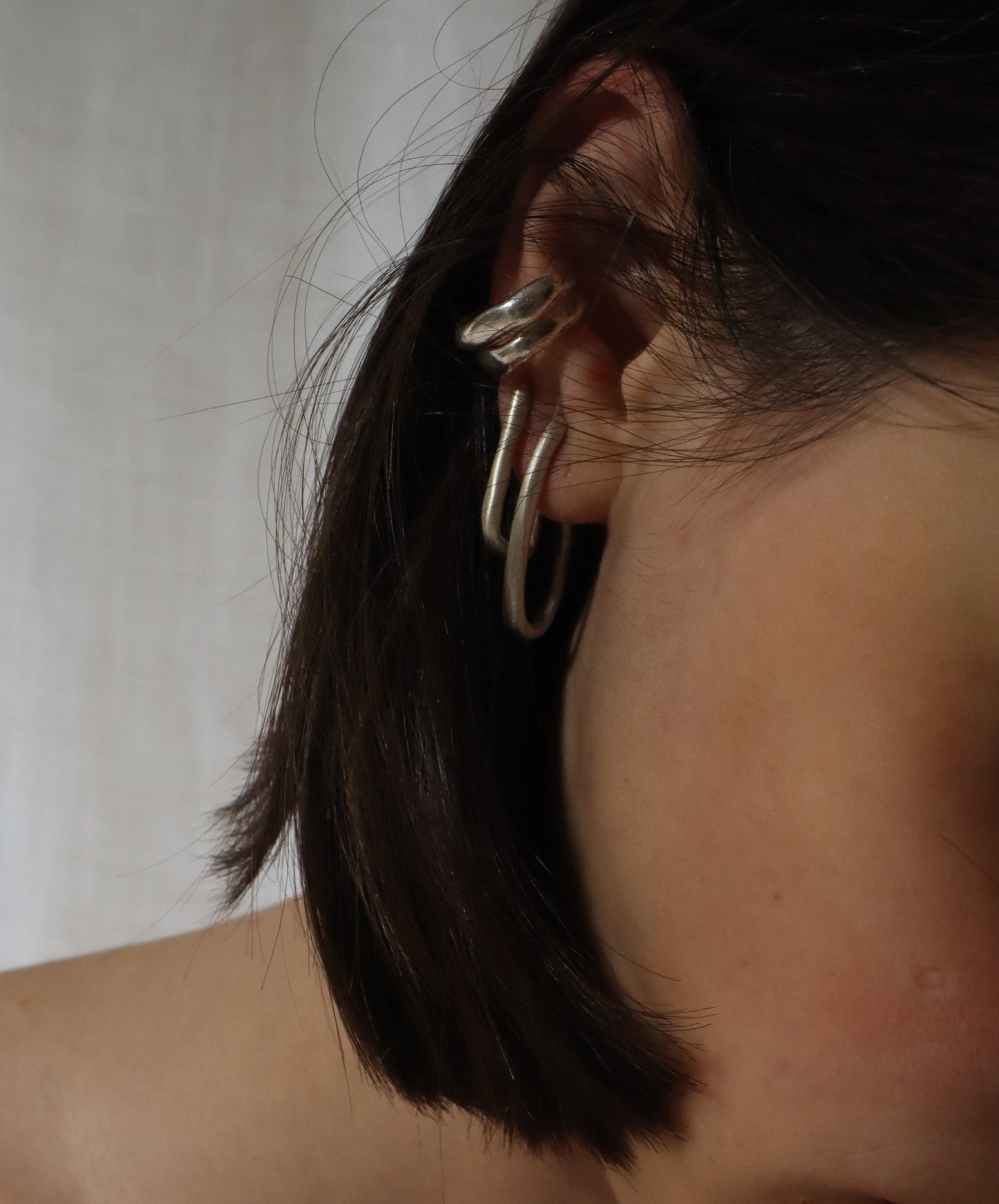 drop hoops earrings