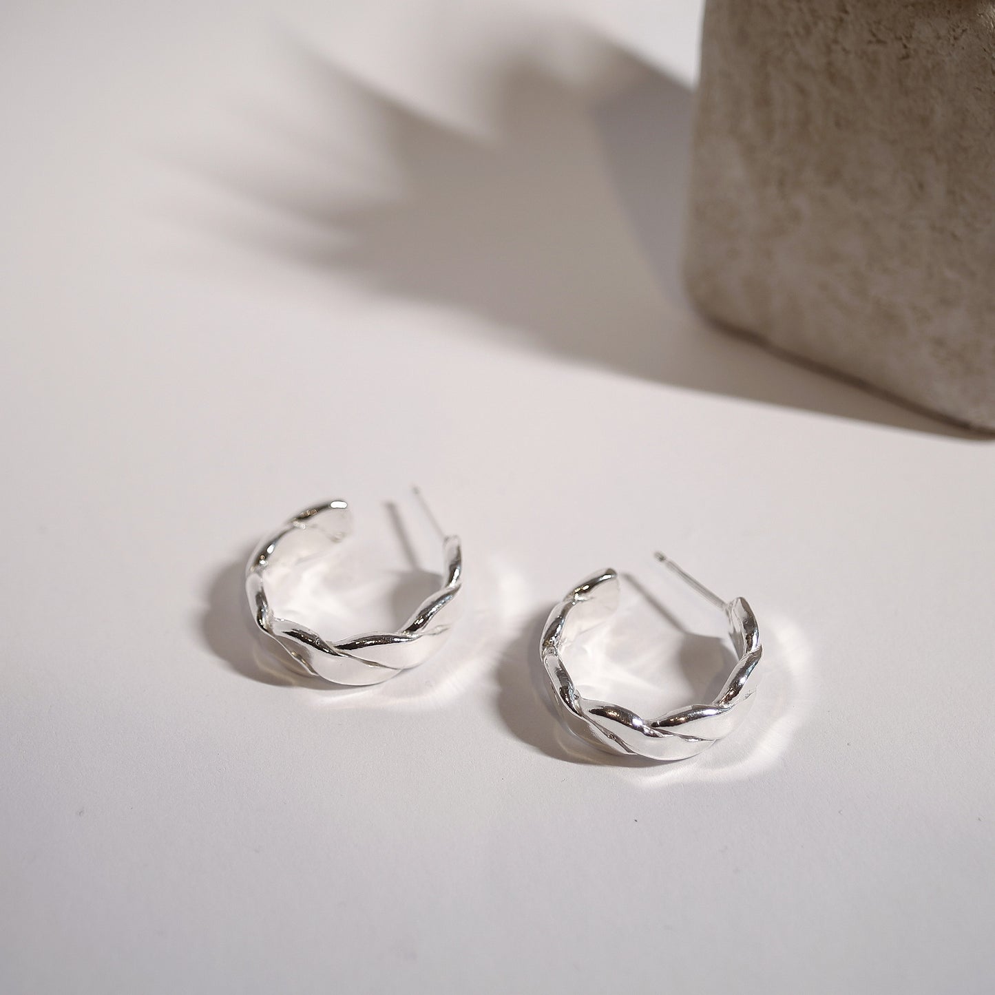Braid Flat Hoops Earrings