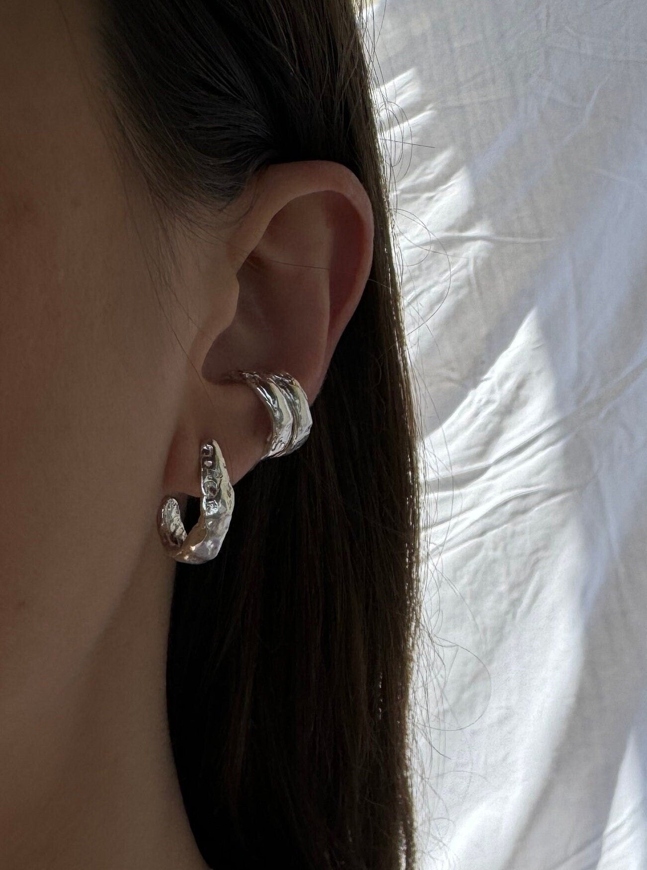 Raw Hoops Earrings