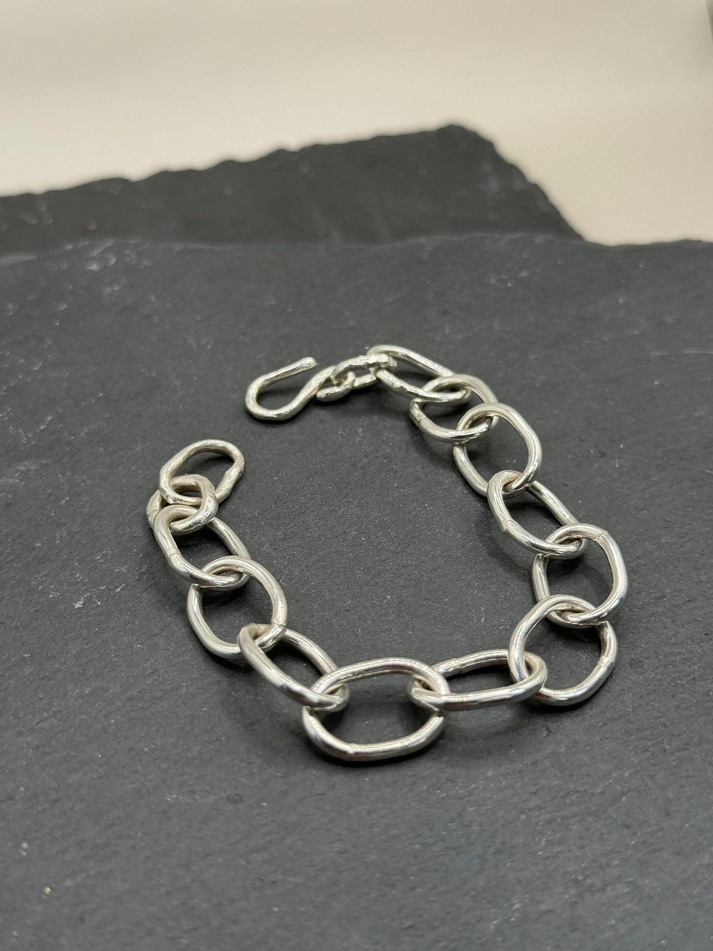 Raw silver chain