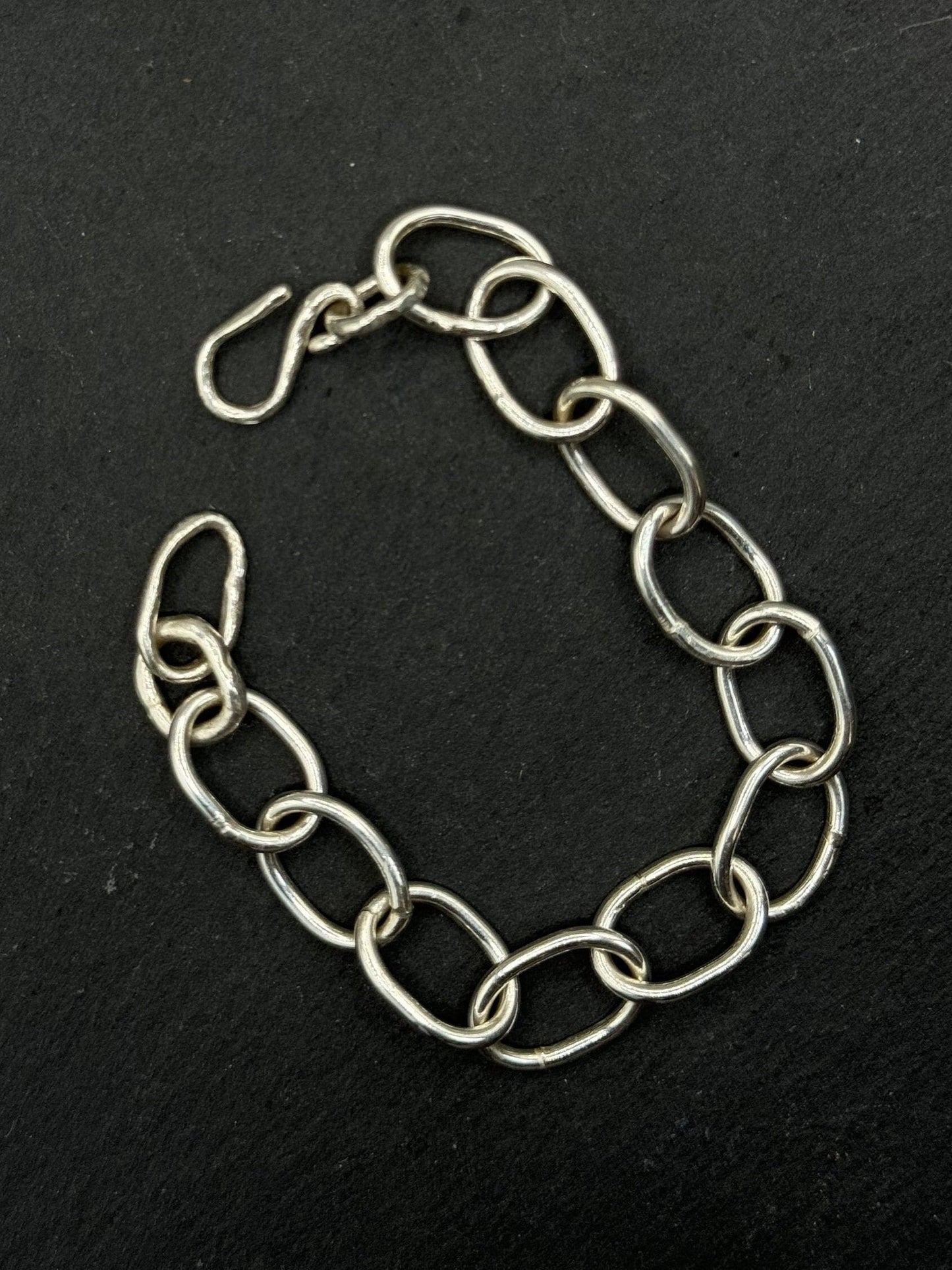 Raw silver chain