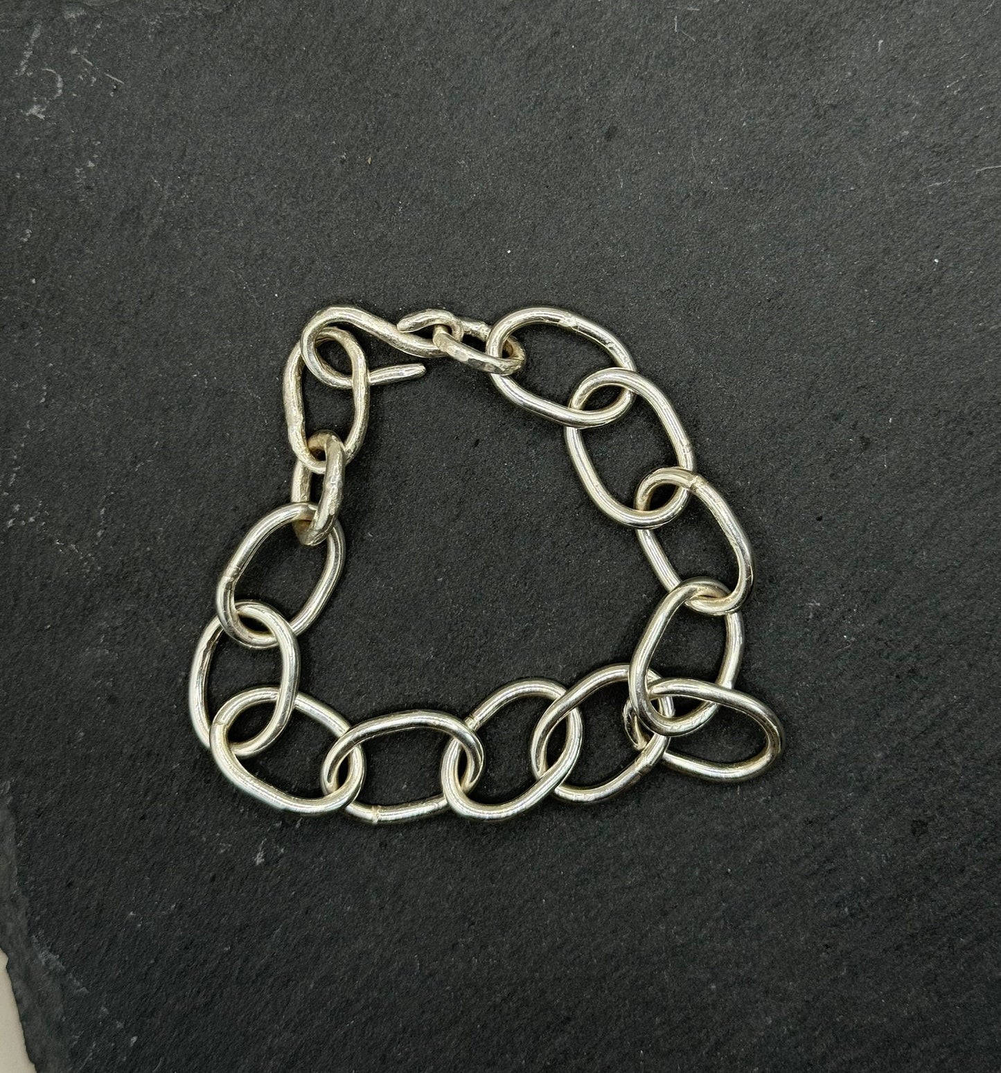 Raw silver chain